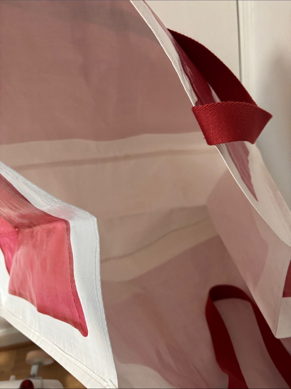 Kate Spade x target Red and White Reusable Tote Bag set of 2 - Picture 10 of 10